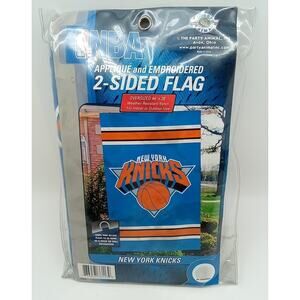 New York Knicks NBA Applique & Embroidered 2 Sided Flag 44" x 28"